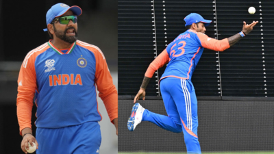 Rohit Sharma's reaction to Suryakumar Yadav's game-changing catch.