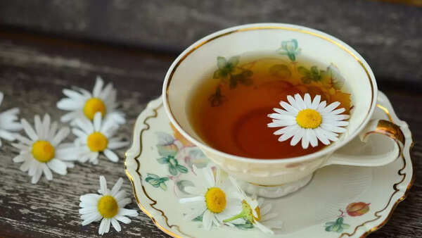 Cup of chamomile tea